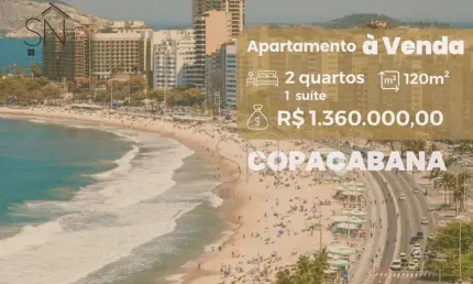 Apartamento com 2 dormitórios à venda, 120 m² por r$ 1.360.000,00 - copacabana - rio de janeiro/rj
