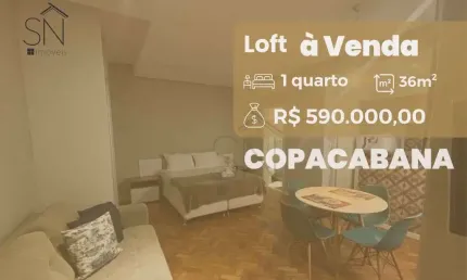 Loft com 1 dormitório à venda, 36 m² por R$ 590.000,00 - Copacabana - Rio de Janeiro/RJ