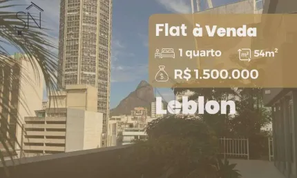 Flat à venda, 54 m² por R$ 1.545.000,00 - Leblon - Rio de Janeiro/RJ