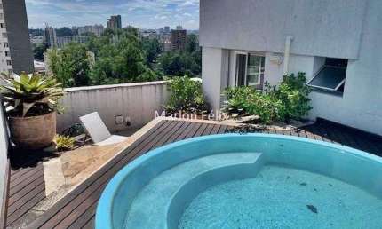 Cobertura Duplex impecável com armários, ar cond, 3 suítes, varanda, piscina, 3 vagas e 258 m² na Vila Andrade