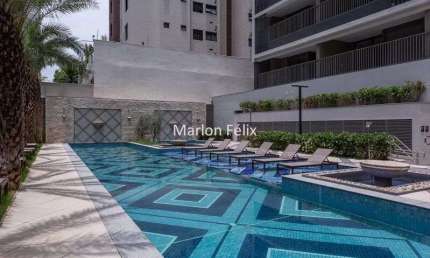 Apartamento novo com 1 quarto suíte living com lavabo e varanda no Jardins ao lado Parque do Ibirapuera