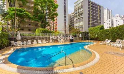 Apartamento com 3 quartos, 1 suíte, living com lavabo e varanda, 135 m²  lazer completo em Higienópolis SP