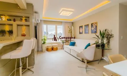 Apartamento decorado com 3 dorms, suíte e 2 vagas no petrópolis
