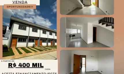 Vende-se sobrado por 400 mil, pronto para morar, em condomínio,  Panorama(Polvilho), Cajamar/SP, 2 quartos, 62m2 e 1 vaga.