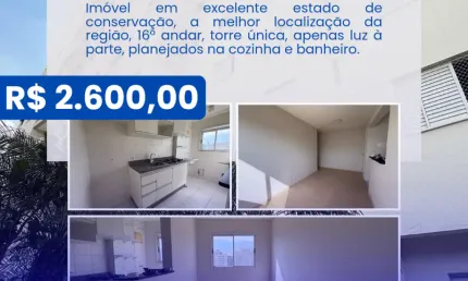 Alugo este apartamento, 2 dorms, 47m², 1 vaga, 16° andar, Av. das Palmeiras, Portais, Cajamar/SP
