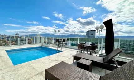 2 suites - 1 lavabo - 1 vaga - churrasqueira na sacada - piscina