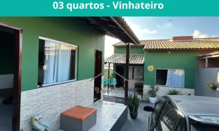 Casa independente à venda com 03 quartos no Vinhateiro em São Pedro da Aldeia- RJ