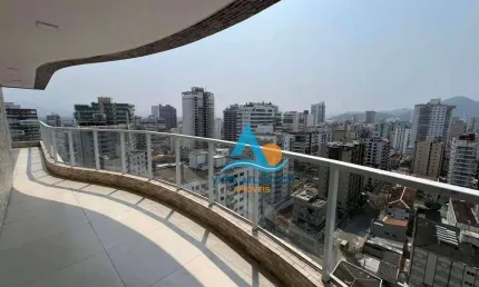 Apartamento NOVO  com 3 dormitórios à venda, 109 m² por R$ 830.000 - Vila Guilhermina - Praia Grande/SP