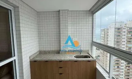 NOVO Apartamento com  varanda gourmet, 1 suíte à venda - perto do mar na  Aviação - Praia Grande/SP