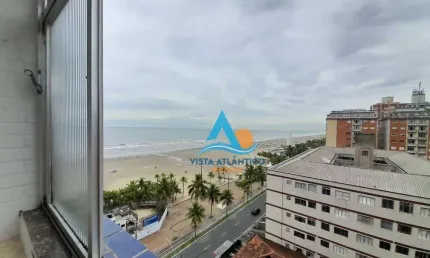 Apartamento frente mar com 3 dormitórios à venda, 109 m² por r$ 550.000 - vila tupi - praia grande/sp