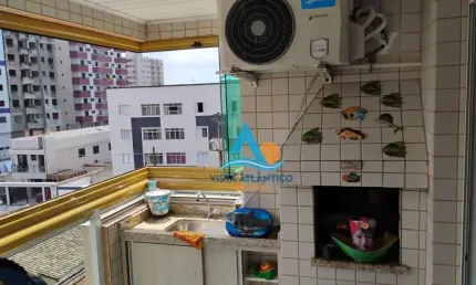 Apartamento com 1 quarto e sacada gourmet  à venda na Tupi - Praia Grande/SP