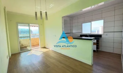 Apartamento com 1 dormitório, sacada, lazer completo, 53 m² por R$ 340.000 - Caiçara - Praia Grande/SP