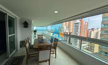 Apartamento mobiliado com 3 dormitórios à venda, 141 m² por r$ 1.100.000 - guilhermina - praia grande/sp