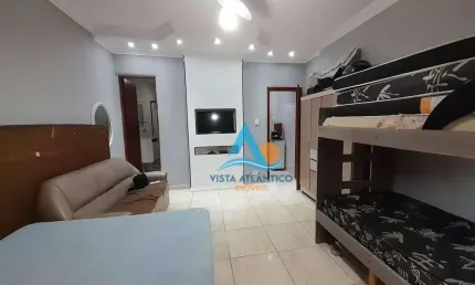 Kitnet mobiliada com 1 dormitório à venda, 42 m² por r$ 220.000 - boqueirão - praia grande/sp
