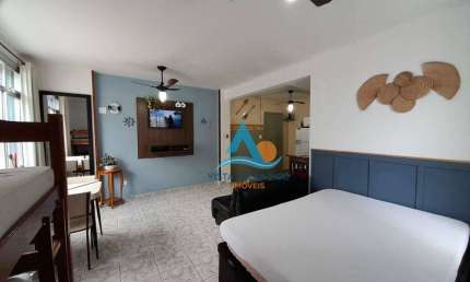 Kitnet vista mar com 1 dormitório à venda, 44 m² por R$ 225.000 - Tupi - Praia Grande/SP