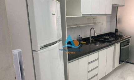 Apartamento mobiliado com 2 dormitórios à venda, 70 m² por R$ 328.000 - Vila Caiçara - Praia Grande/SP