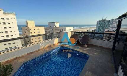 Cobertura com 3 dormitórios à venda, 196 m² por R$ 1.300.000 - Vila Guilhermina - Praia Grande/SP