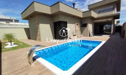 Linda casa em condomínio à venda em Caçapava-SP, bairro Santa Mônica: 3 quartos, 1 suíte, 2 salas, 2 banheiros, 4 vagas, 190m²!