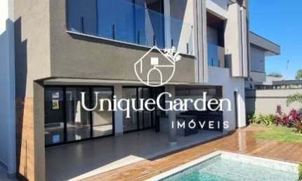 Luxuosa casa em condomínio à venda em Alphaville, São José dos Campos-SP: 5 quartos, 5 suítes, 3 salas, 2 banheiros, 4 vagas de garagem, 435m².