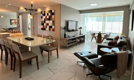 Apartamento à venda com 105m², 3 dormitórios, sendo 1 suíte com closet, Varanda agregada, sala ampl