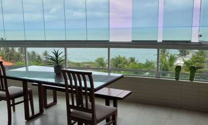 Apartamento com vista permanente para o mar, Carapibus, Jacumã,  Conde-PB