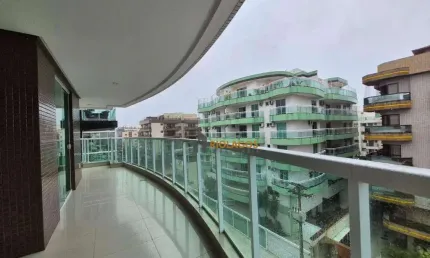 Apartamento com 3 dormitórios para alugar, 188 m² por R$ 6.499,76/mês - Vila Nova - Cabo Frio/RJ
