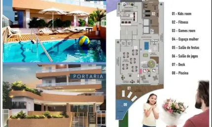 Apartamento com 1 dormitório à venda, 51 m² por r$ 270.000,00 - vila guilhermina - praia grande/sp