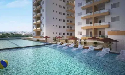 Apartamento com 2 quartos, boqueirão, praia grande - r$ 409 mil, cod: 3625