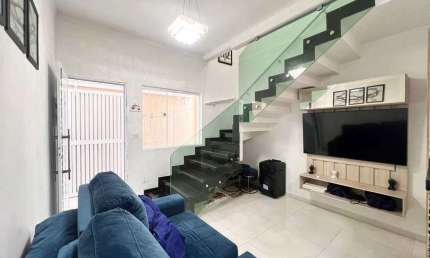 Casa de Condomínio com 2 quartos, Caiçara, Praia Grande - R$ 385 mil, Cod: 3934