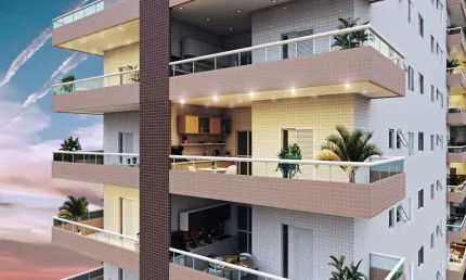 Apartamento com 2 quartos, Vila Balneária, Praia Grande - R$ 601 mil, Cod: 4040