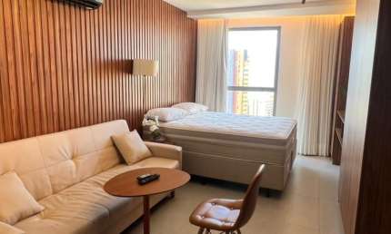 Flat nascente com vista mar | Mobiliado e decorado | Pronto para morar!