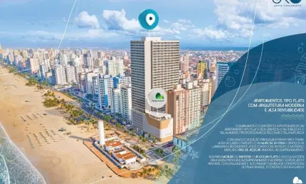 Flat com 1 quarto à venda na Avenida Presidente Castelo Branco, 6294, Tupi, Praia Grande