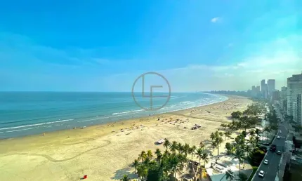 Apartamento com Sacada Gourmet Frente Mar e Lazer Completo