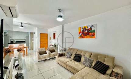 Apartamento Semi Mobiliado com Sacada Gourmet Vista Mar e Lazer Completo