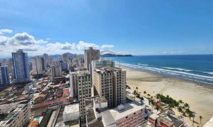 Apartamento Porteira Fechada com Sacada Gourmet Vista Mar e Lazer Completo