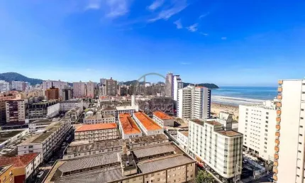 Apartamento com Sacada Gourmet Vista Mar e Lazer Completo