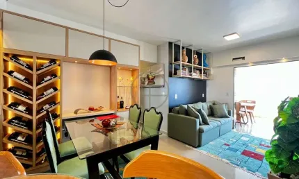 Apartamento com Sacada Gourmet com Vista Mar e Lazer Completo