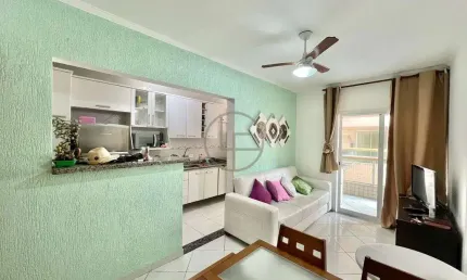 Apartamento a 100 metros da Praia com Sacada Gourmet e Lazer Completo
