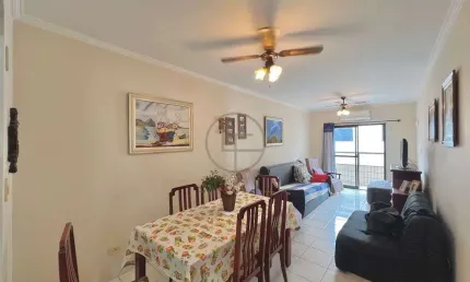 Apartamento a 200 metros da praia com sacada vista mar e lazer