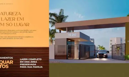 Apartamentos 2 dois quartos, lazer completo e segurança 24hs