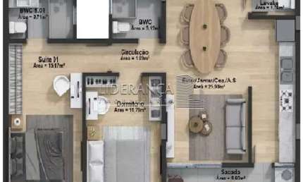 Apartamento com 2 quartos à venda na Rua Júlio Vieira, --, João Paulo, Florianópolis por R$ 1.224.678