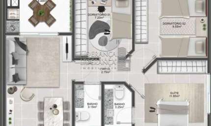 Apartamento com 3 quartos à venda na Rua João Meirelles, --, Abraão, Florianópolis por R$ 1.472.080