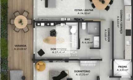 Apartamento com 2 quartos à venda na Estrada Haroldo Soares Glavan, --, Cacupé, Florianópolis por R$ 2.536.612
