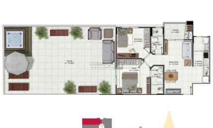 Apartamento com 2 quartos à venda na Rua José Batista Rosa, --, Trindade, Florianópolis por R$ 1.060.550