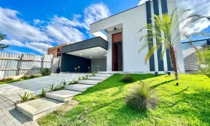 Condominio Alphaville, casa nova com 3 suítes / Aceita permuta