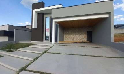 Condominio Santa Monica, Caçapava / Casa nova com 3 suítes e piscina