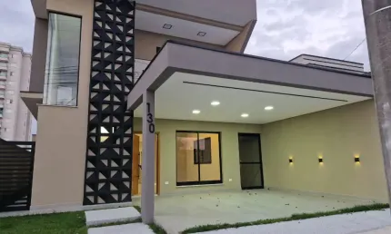 Sobrado moderno à venda no condomínio floradas do paratehy