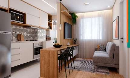 Apartamento a venda no Butantã, São Paulo.SP, com 37,56 m² de área construída, sala, 2 domitório,  terraço, garagem 1 auto