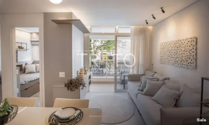 Apartamento com 1 quarto à venda na rua santos dumont, 223, cambuí, campinas, 40 m2 por r$ 554.000
