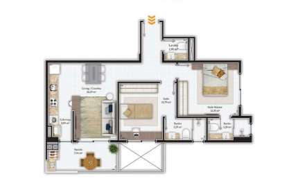 Apartamento com 2 quartos à venda na Rodovia Admar Gonzaga, 1669, Itacorubi, Florianópolis por R$ 950.500
